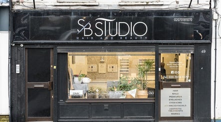 Front view of SB Studio in Coulsdon, England, GB, showcasing a stylish beauty salon exterior.