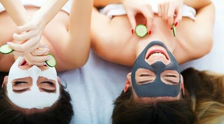 Two women enjoying facials at Secrets Health Beauty and Day Spa, Ballito, Kwazulu-natal, ZA.