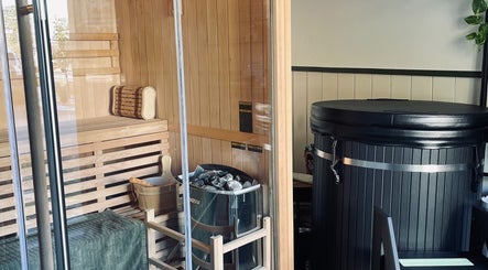 Relaxing sauna interior at Sauna on the Corner, Middleton Beach, Western Australia, AU. Ideal wellness escape.