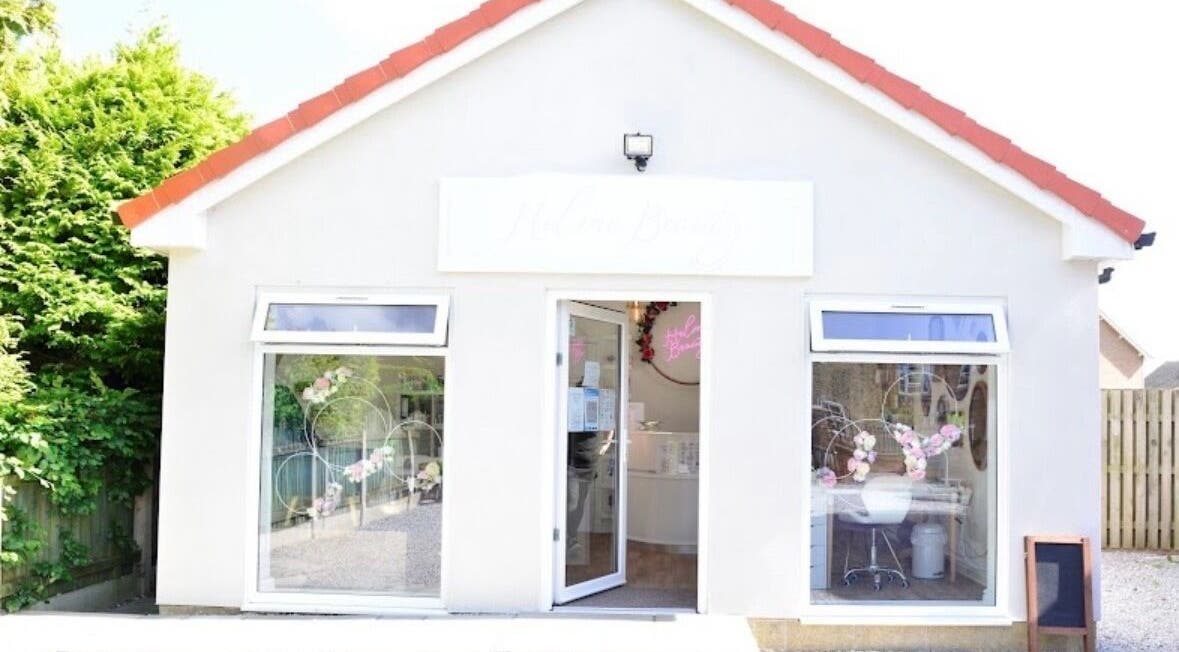 Exterior view of Holme Beauty & Ear Care in Holme-on-Spalding-Moor, England, GB. Welcoming white facade.