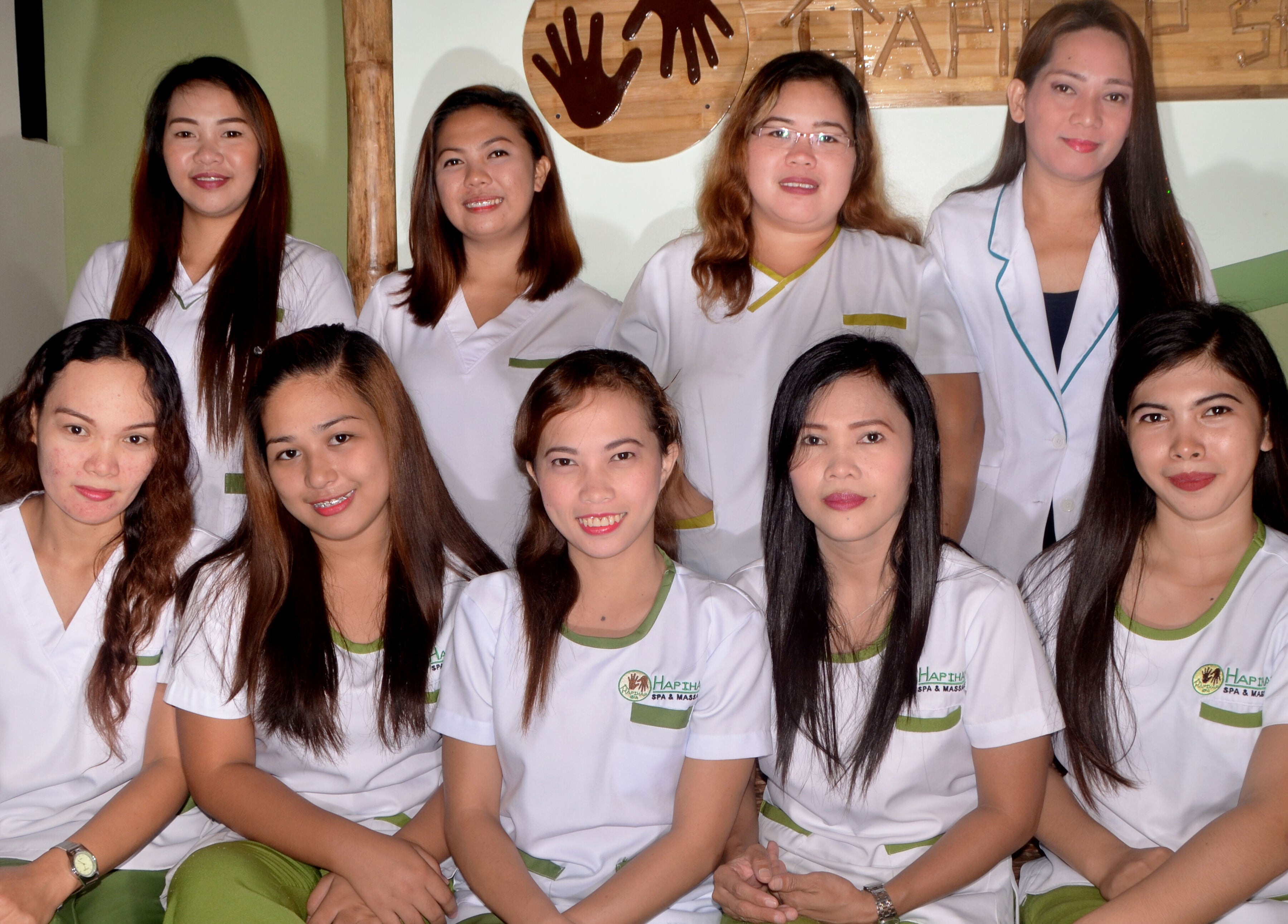 Friendly staff at Hapihap Spa - Concepcion Grande in Naga, Bicol, PH, ready to serve clients.