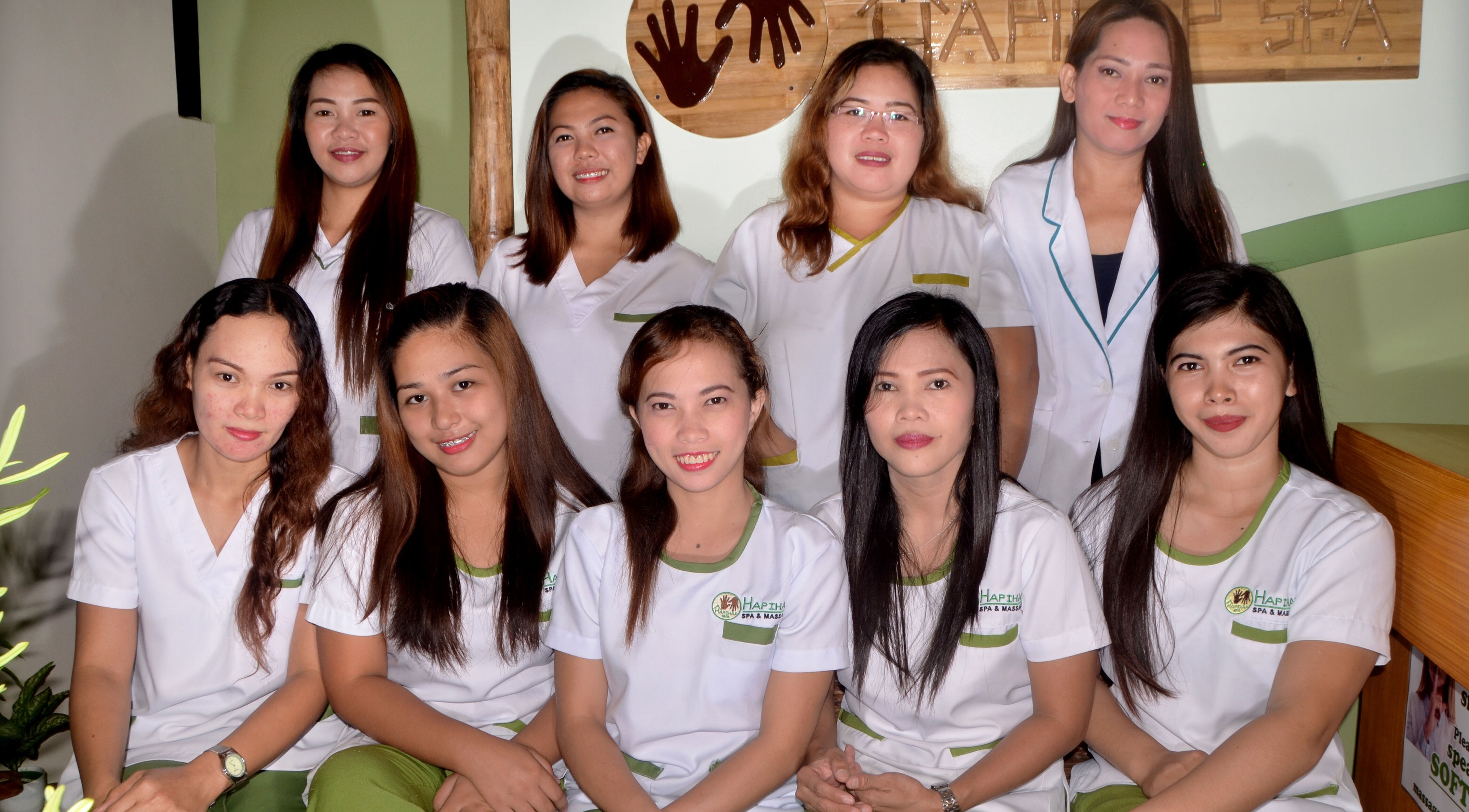 Friendly staff at Hapihap Spa - Concepcion Grande in Naga, Bicol, PH, ready to serve clients.