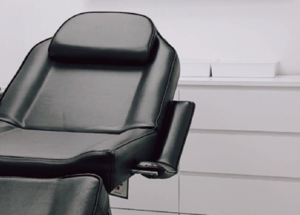 Comfortable treatment chair at Pure Nails and Aesthetics, Newton Abbot, England, GB for spa treatments.