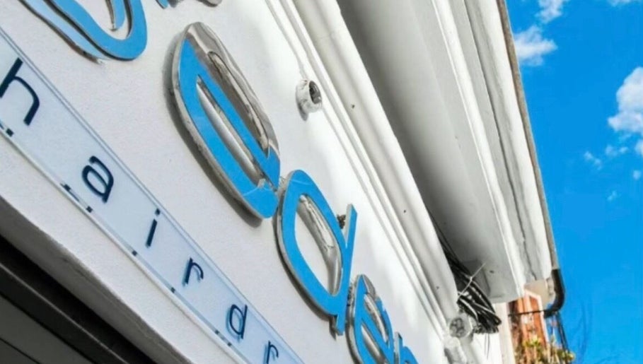 Eden hair & nails sign on a sunny day in Palma, Illes Balears, ES.