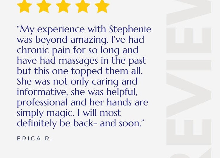 5-star customer review for Explicit Holistics in Little Elm, Texas, US praising exceptional massage service.