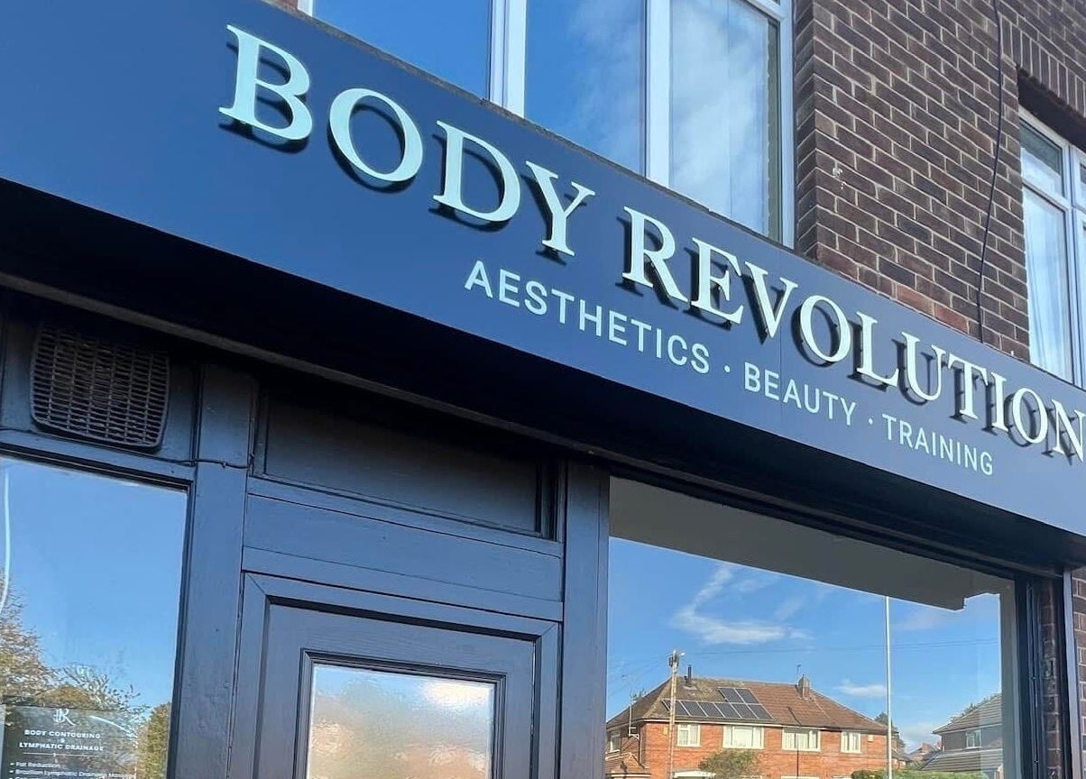 Exterior view of Body Revolution Aesthetics, a beauty and wellness venue in Leeds, England, GB.