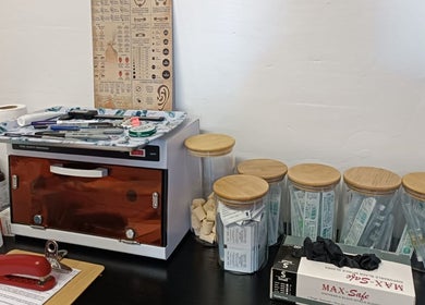 Sterilized beauty supplies at Skin and Bling Brackenfell, Cape Town, Western Cape, ZA, ready for professional use.