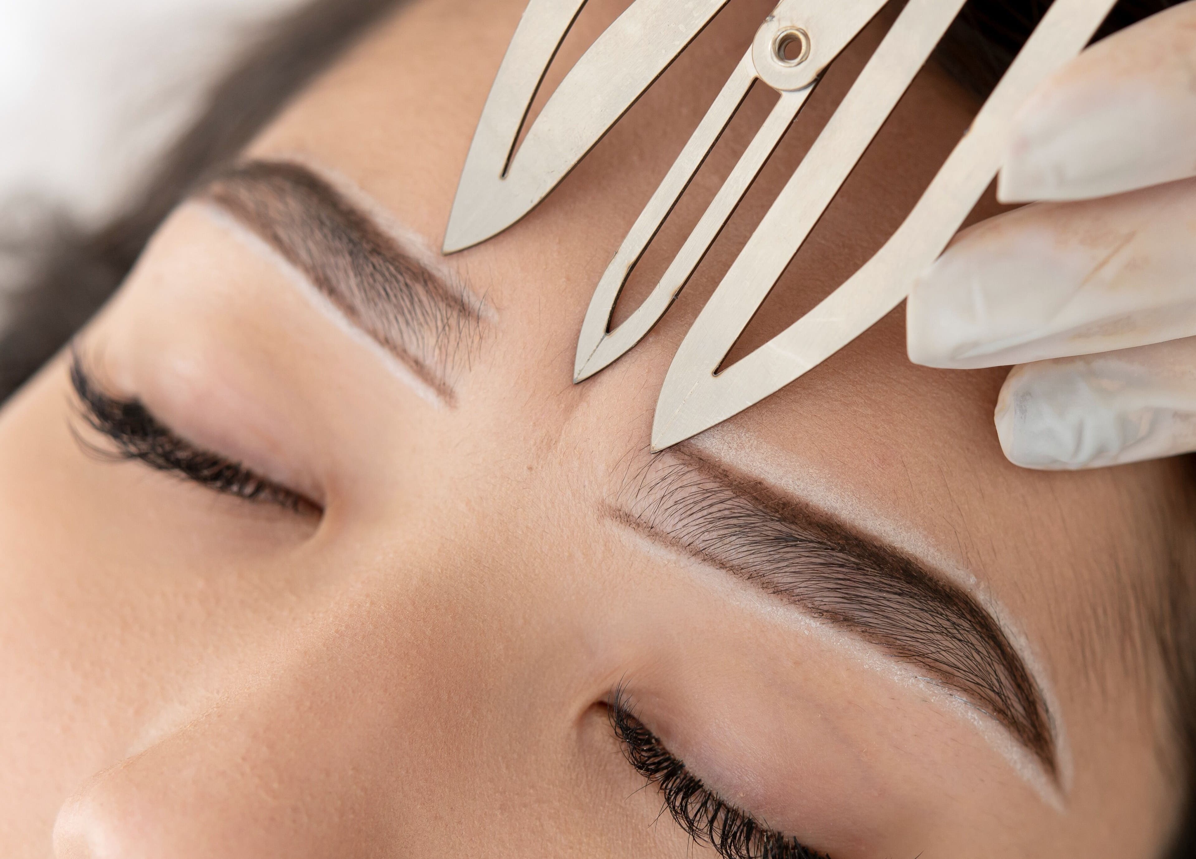 Eyebrow measurement at Skin and Bling Brackenfell, Cape Town, Western Cape, ZA for precise beauty care.