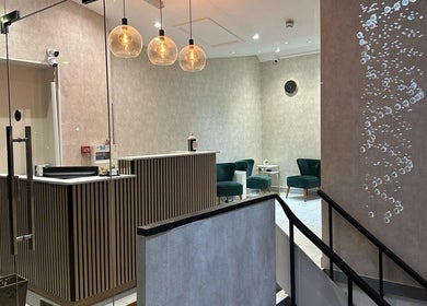 Elegant reception at Orchid Beauty & Massage - Kensington in London, England, GB with chic decor.