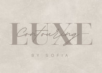 Elegant logo of Luxe Contouring By Sofia in Melbourne, Victoria, AU on a textured background.