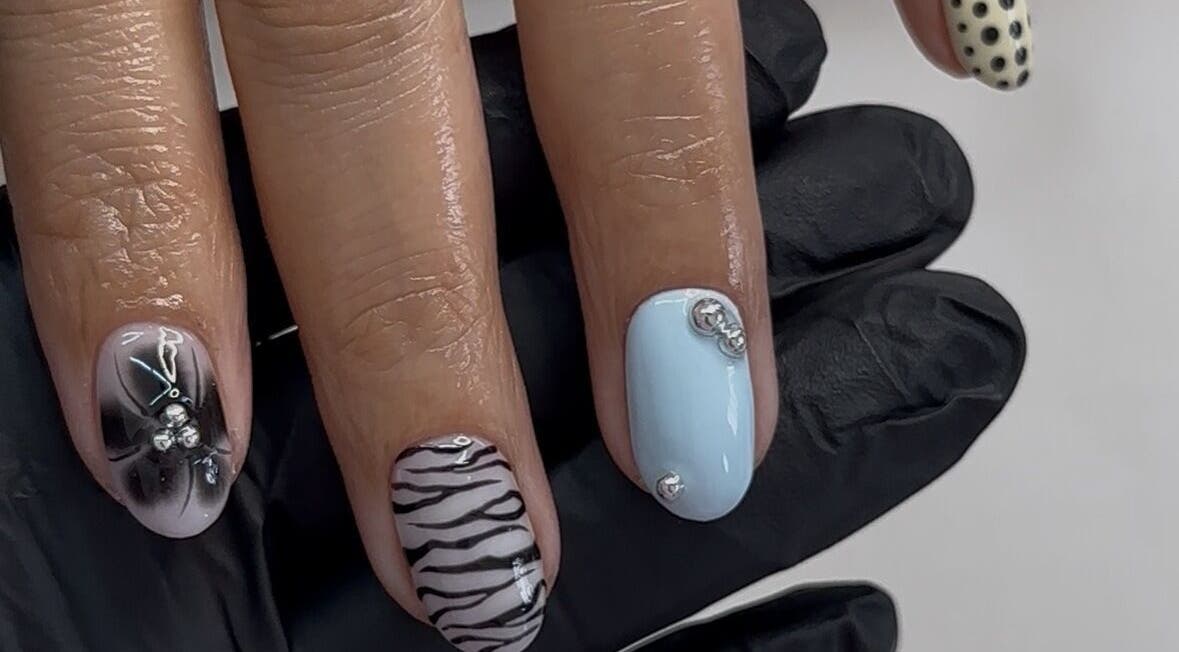 Detailed nail art showcasing creative designs at Rosé Nail House, Cape Town, Western Cape, ZA.