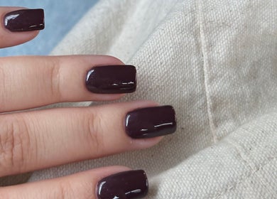 Chic dark nails at Rosé Nail House in Cape Town, Western Cape, ZA. Perfectly polished and stylish.