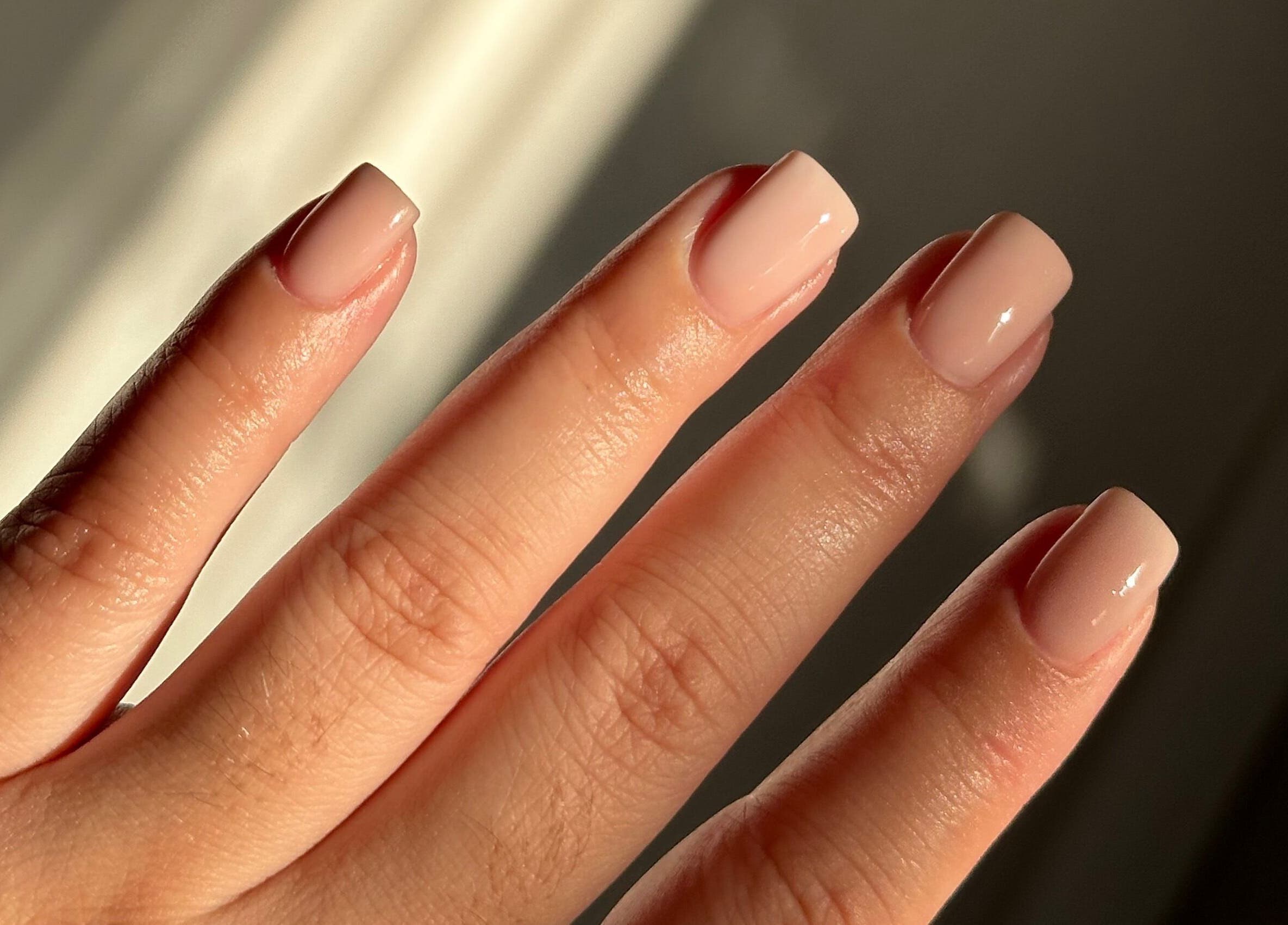 Freshly manicured nails at Rosé Nail House in Cape Town, Western Cape, ZA, showcasing professional nail care.