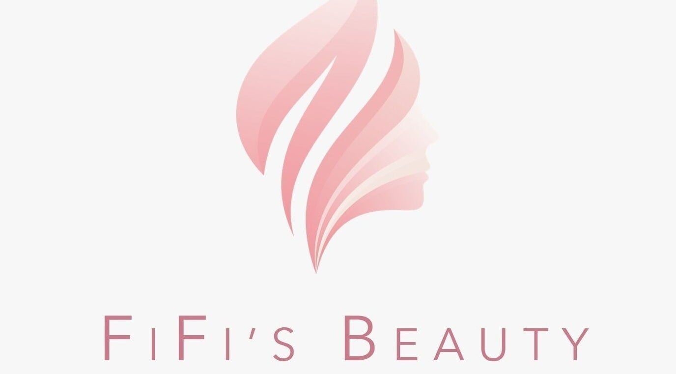 Logo of Fi Fi's Beauty, located in Fareham, England, GB, featuring a stylized pink face and hair design.