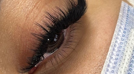 Close-up of expertly applied lash extensions at Glamour Queen Artistry Inc., Coquitlam, British Columbia, CA.