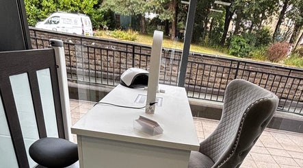 Elegant nail station at Gemma Louise Hair and Beauty, Rawtenstall, England, GB offering a serene workspace.