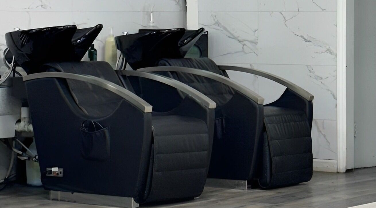 Elegant wash stations at Modern Man South End, Charlotte, North Carolina, US, offer luxury and comfort.