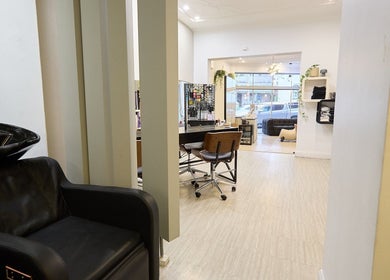 Elegant salon interior at KSHD (Kota Sato Hair Design), Surry Hills, New South Wales, AU highlighting cozy design.