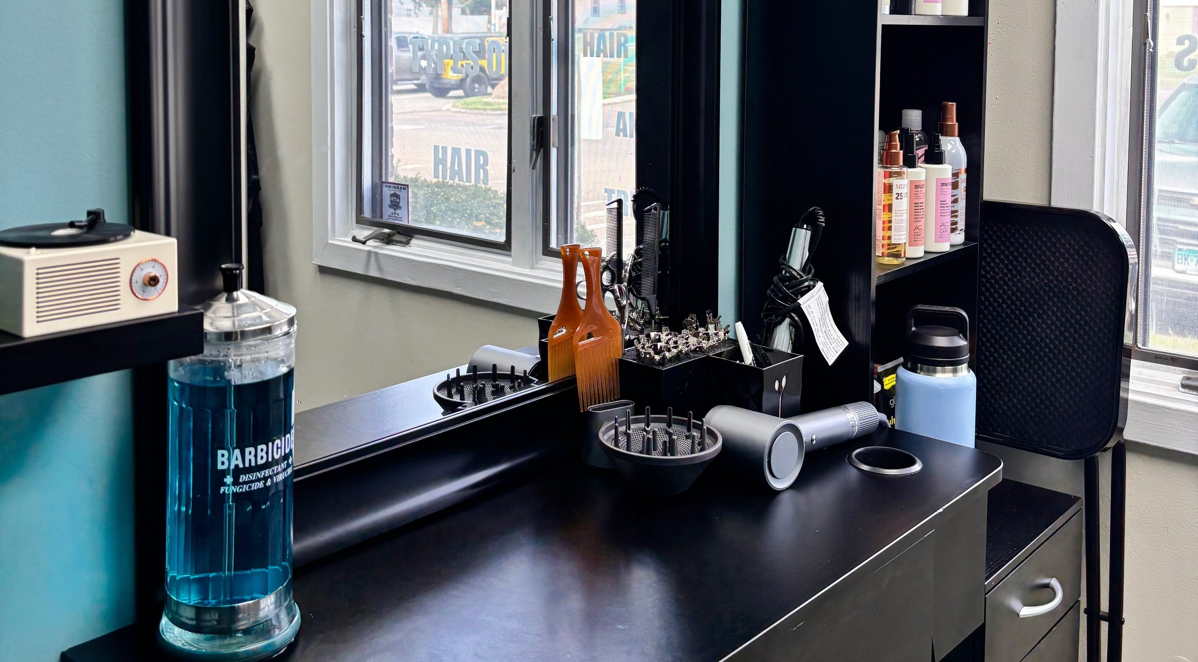 Professional hairstyling tools and products at Haven Hair Salon, East Haven, Connecticut, US.