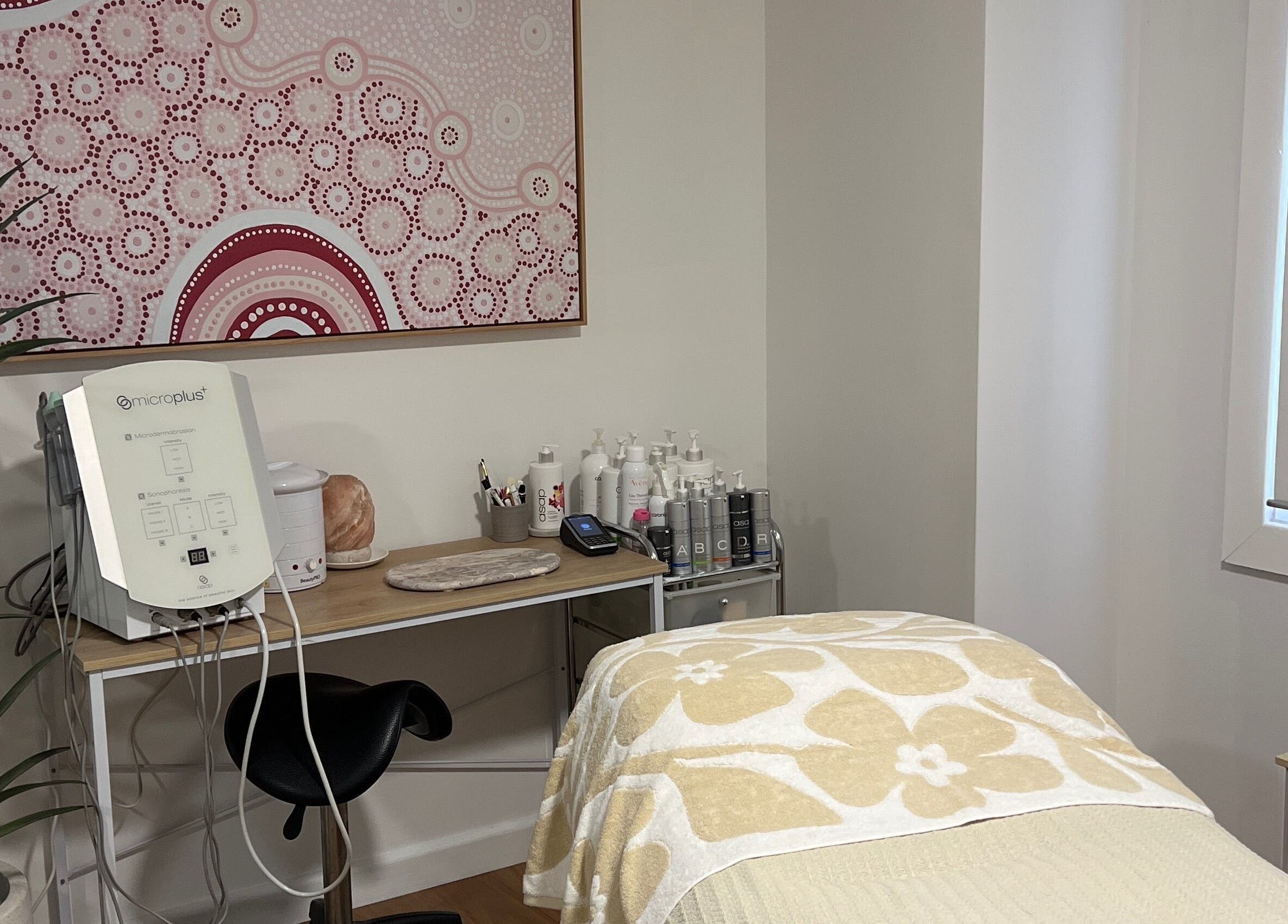 Calming treatment room at Pocket Of Beauty, West Wallsend, New South Wales, AU featuring relaxing decor.