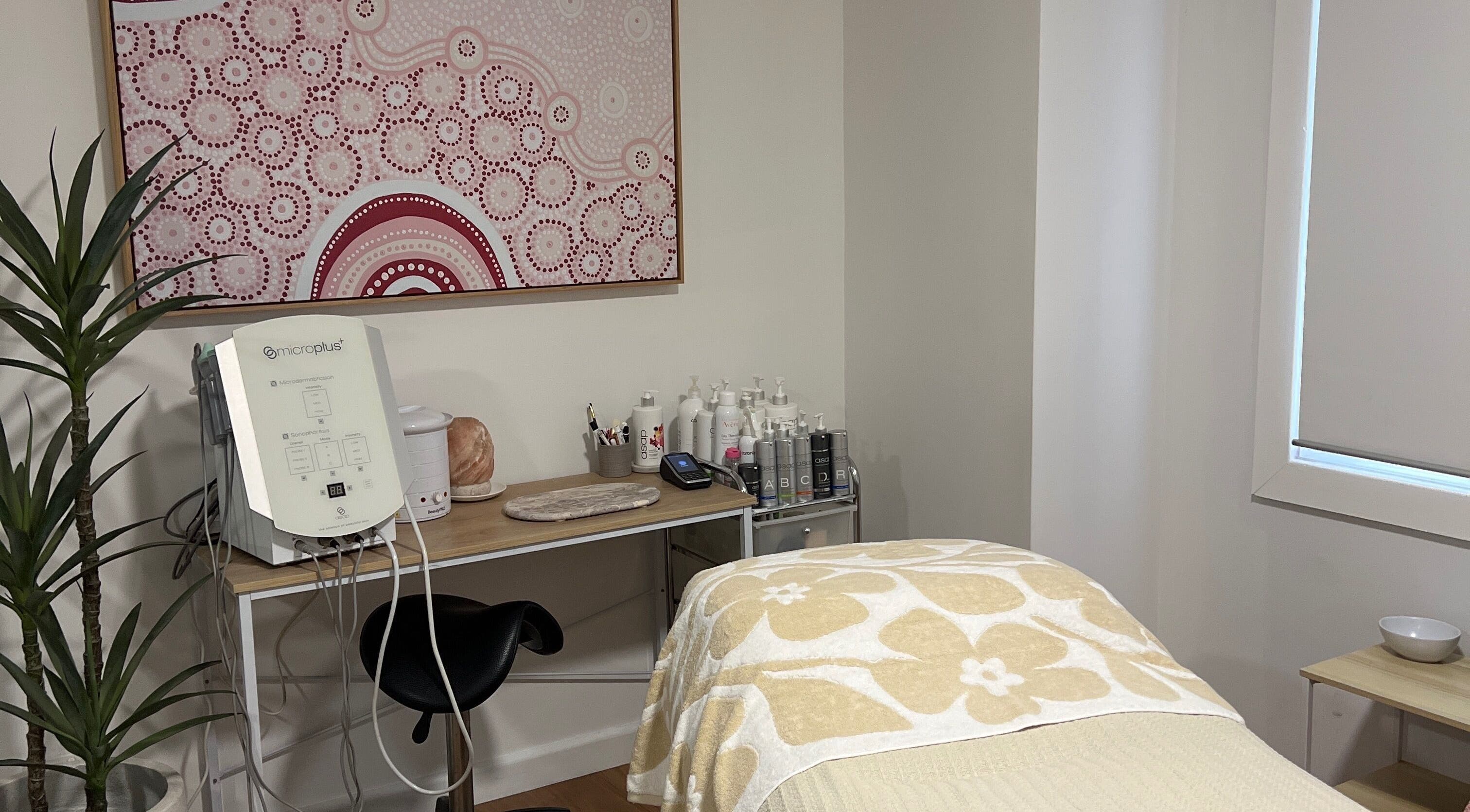 Calming treatment room at Pocket Of Beauty, West Wallsend, New South Wales, AU featuring relaxing decor.