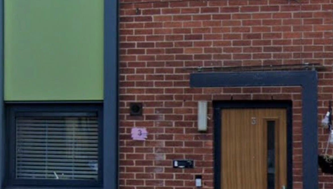 Chic brick exterior of Kk’s Spray Tanning, Salford, England, GB, highlighting modern design.