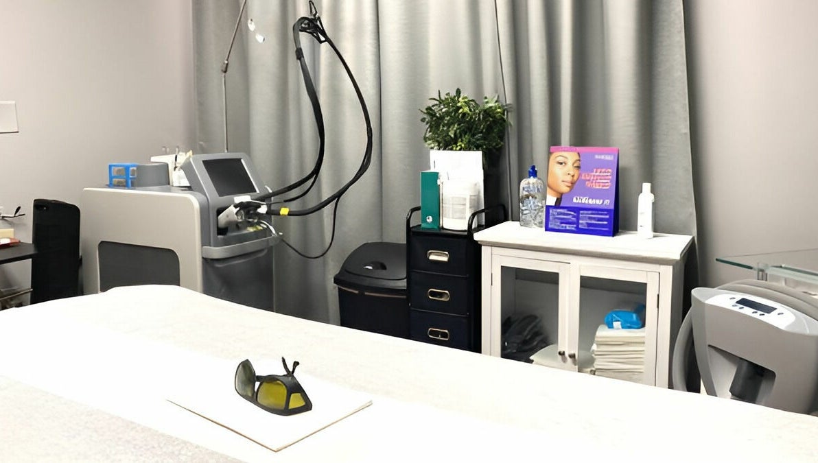 A sleek treatment room at Pure MedSpa, Gilbert, Arizona, US, featuring advanced beauty equipment.