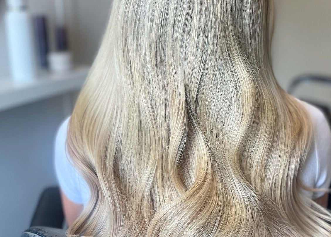 Gorgeous long blonde hair extensions at Hair Extensions by Becci, Liversedge, England, GB. Stunning salon results.