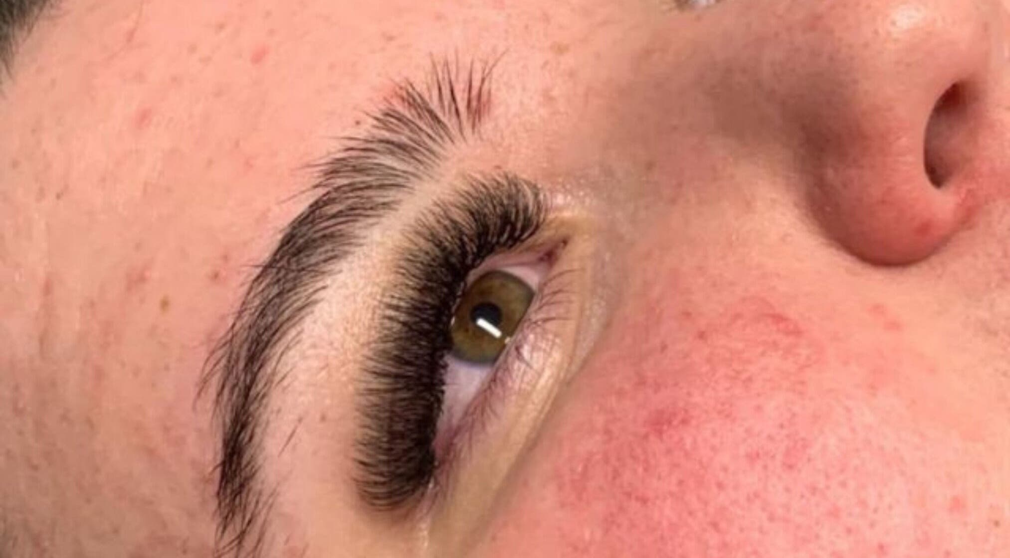 Close-up of luxurious lashes at Red Desert Beauty, Uleybury, South Australia, AU.