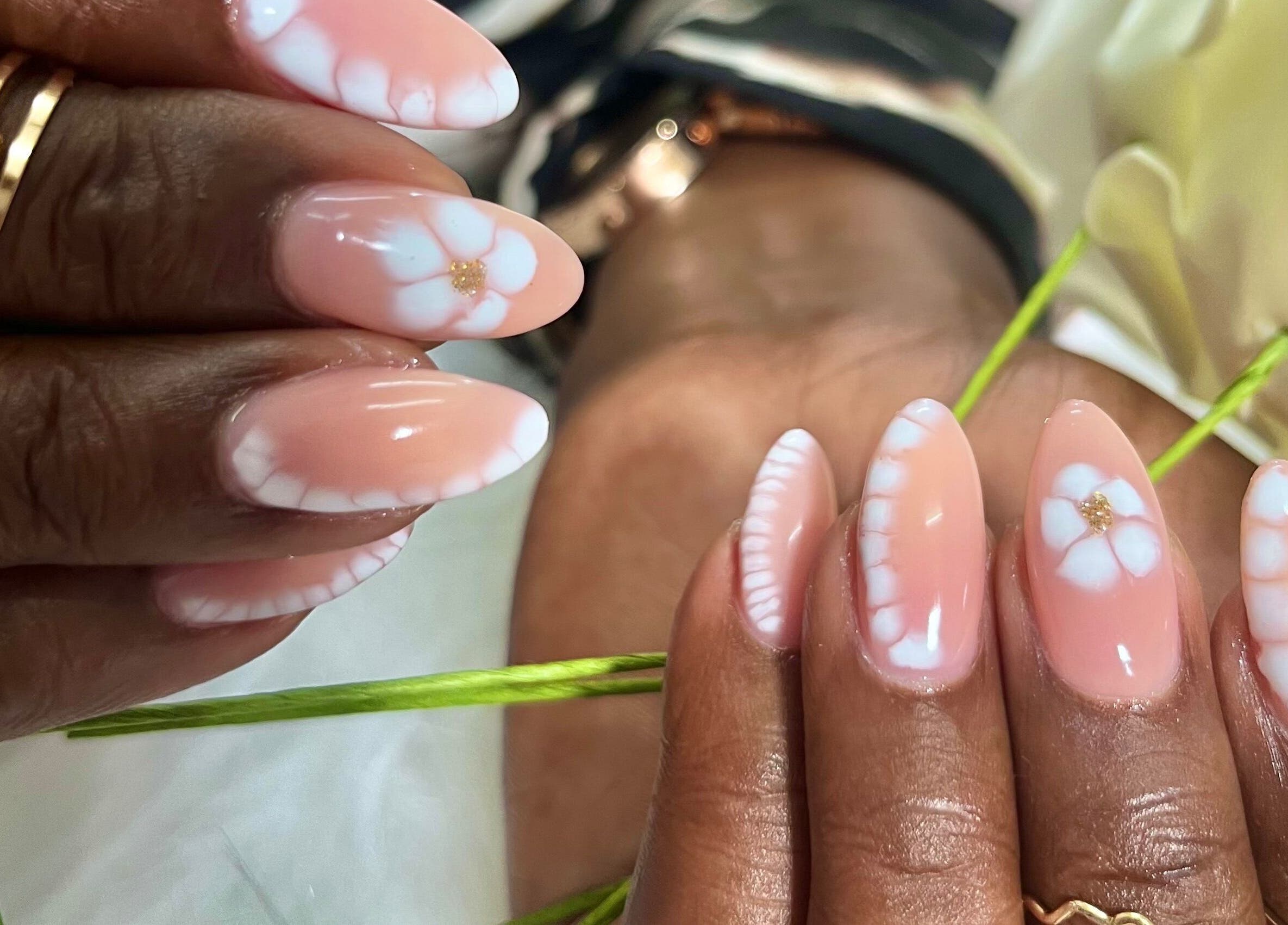 Stylish floral nail art at Lifestyle on Location - Midrand, Midrand, Gauteng, ZA.