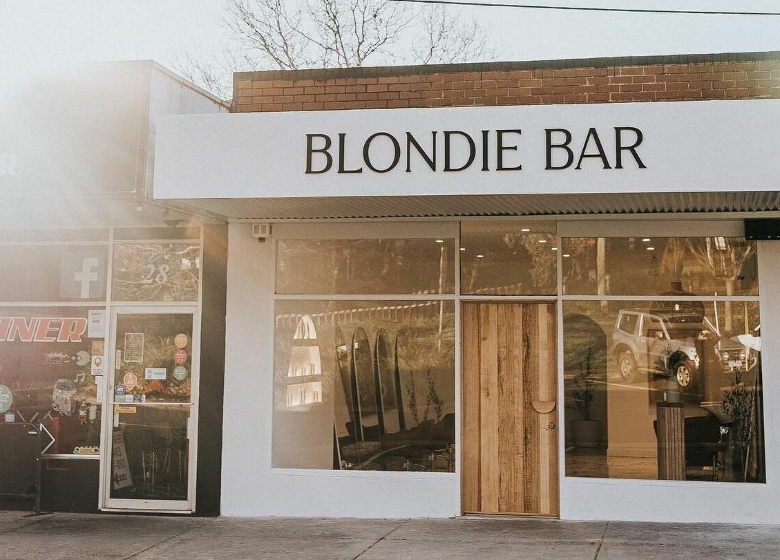 Front view of Blondie Bar Salon in Melbourne, Victoria, AU with modern exterior design.