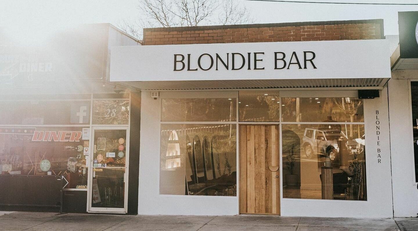 Front view of Blondie Bar Salon in Melbourne, Victoria, AU with modern exterior design.