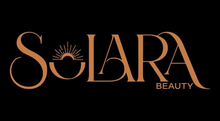 Logo of Solara Beauty in Toronto, Ontario, CA featuring elegant lettering and a sun motif.