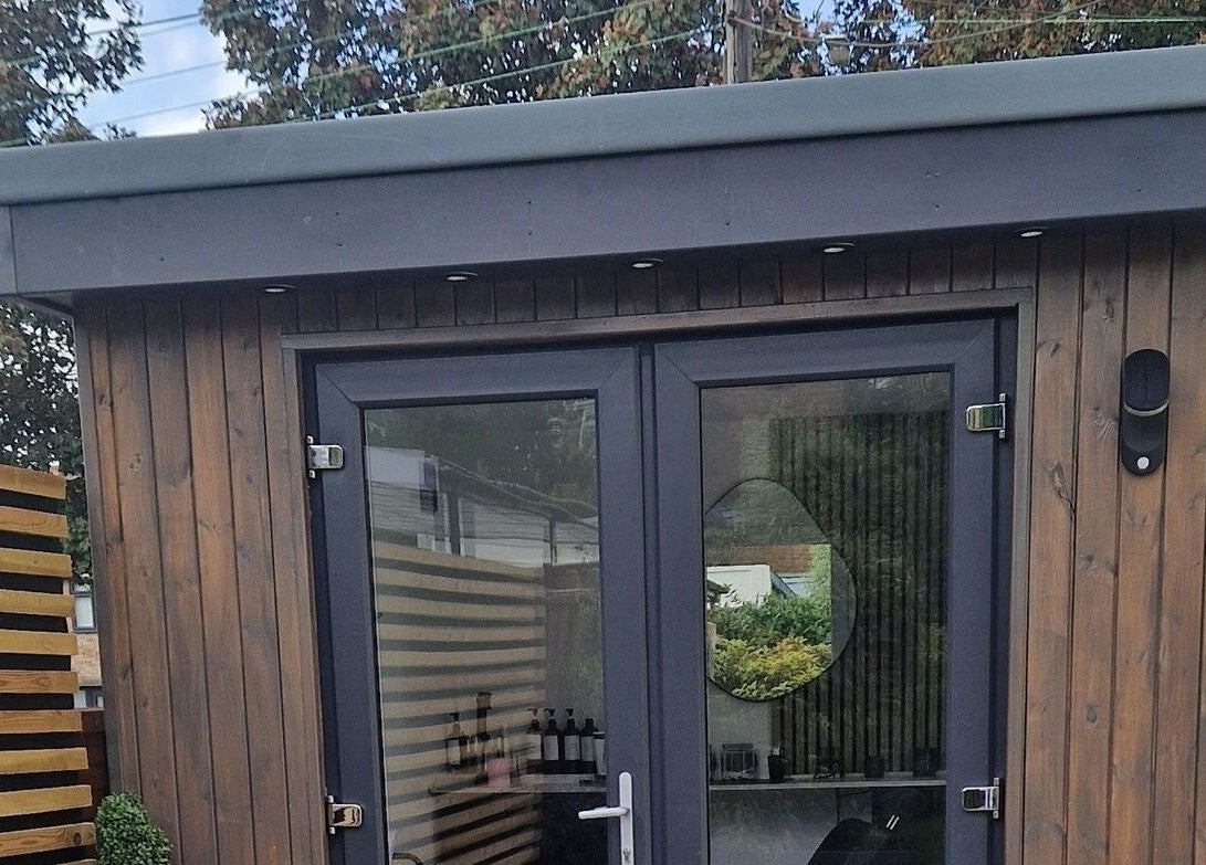 Modern wooden exterior of Nicole's Brows and Beauty, Minster On Sea, England, GB.