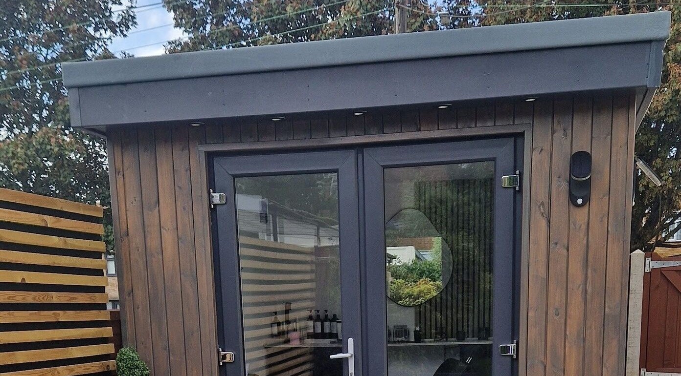Modern wooden exterior of Nicole's Brows and Beauty, Minster On Sea, England, GB.