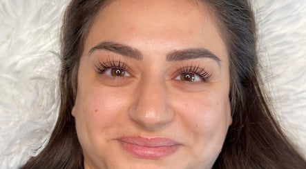 Happy client with perfect brows and lashes at LucyJBeauty, Crawley, GB.