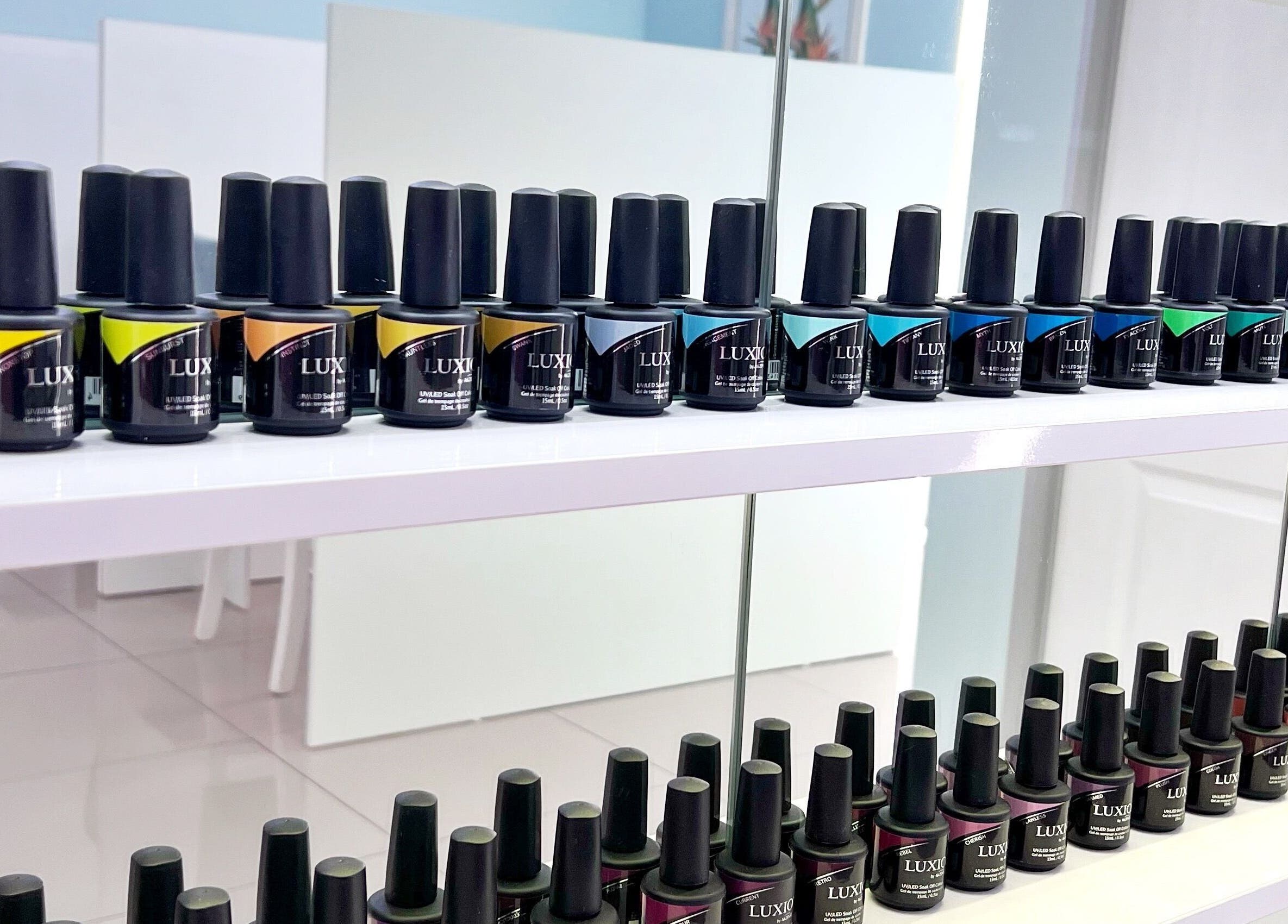 Luxio nail polishes at Nail Salon Qualitatif in Port Elizabeth, Eastern Cape, ZA.