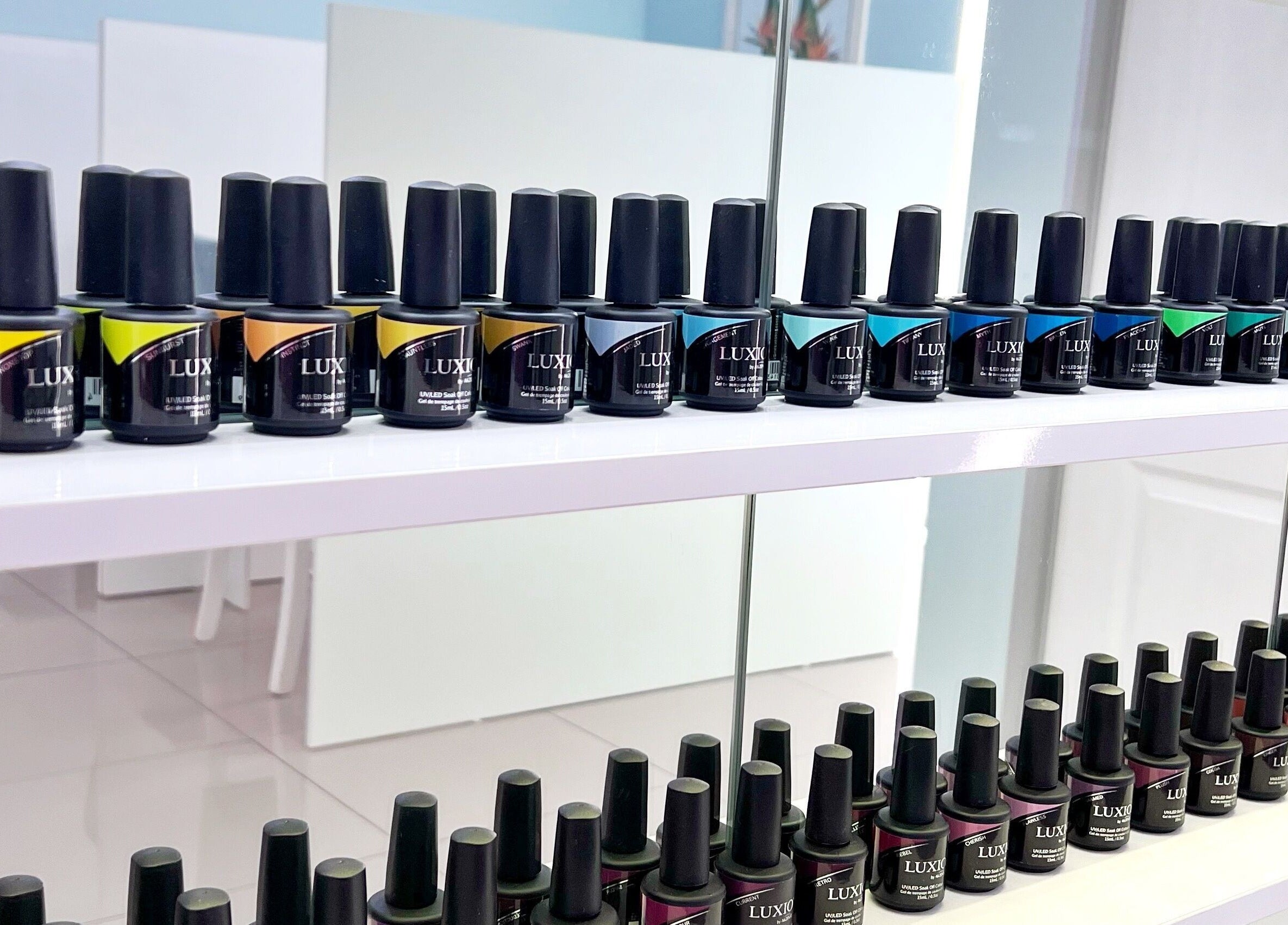 Luxio nail polishes at Nail Salon Qualitatif in Port Elizabeth, Eastern Cape, ZA.
