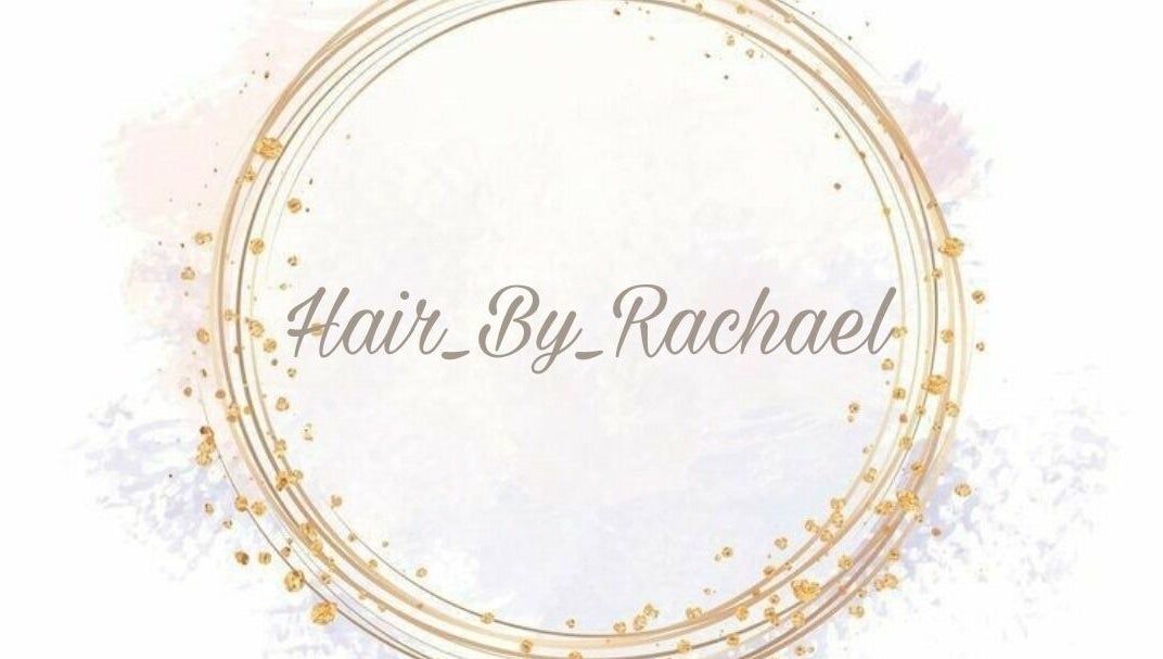 Elegant logo of Hair by Rachael with golden accents, located in Birmingham, England, GB.