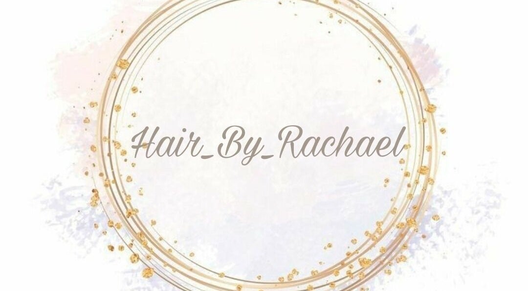 Elegant logo of Hair by Rachael with golden accents, located in Birmingham, England, GB.
