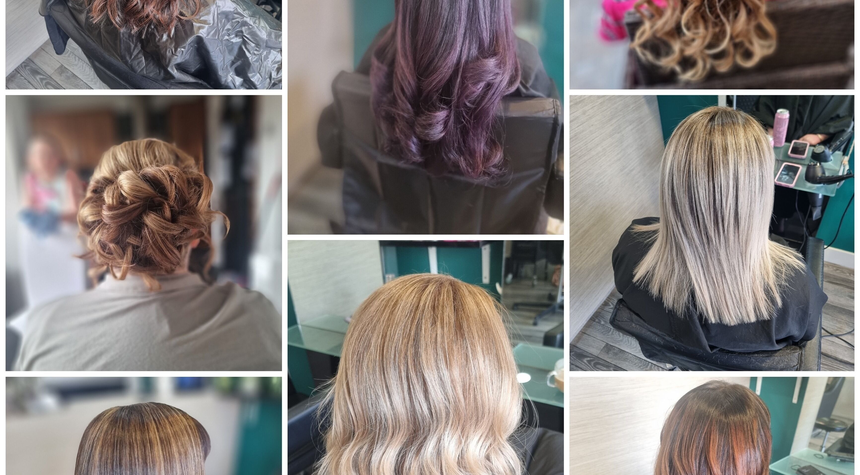Variety of hairstyles at Hair by Rachael, showcasing elegant looks in Birmingham, England, GB.