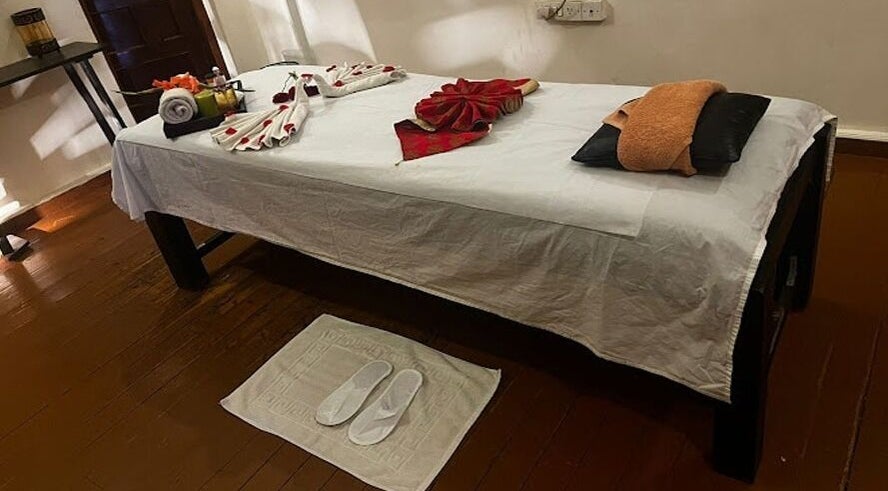 Massage table at Body Raaga Wellness Spa - Whitefield, Bengaluru, Karnataka, IN, ready for a relaxing session.