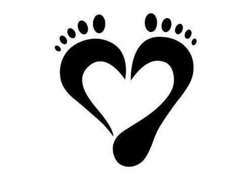 Footprint heart logo for The Whole Sole, a wellness venue in Johannesburg, Gauteng, ZA.
