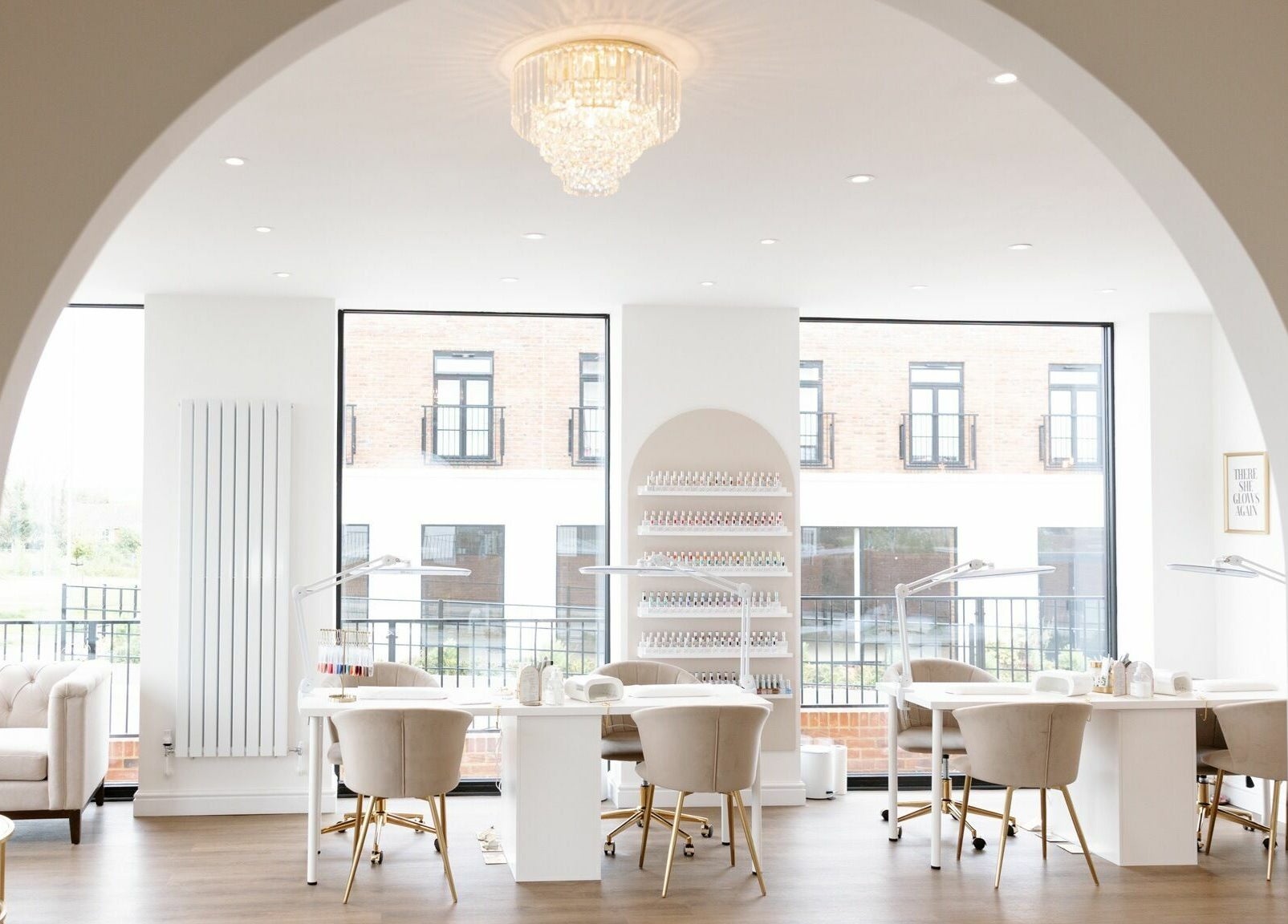 Chic interior of The Beauty Studio in Canterbury, England, GB showcasing elegant decor and relaxing ambiance.