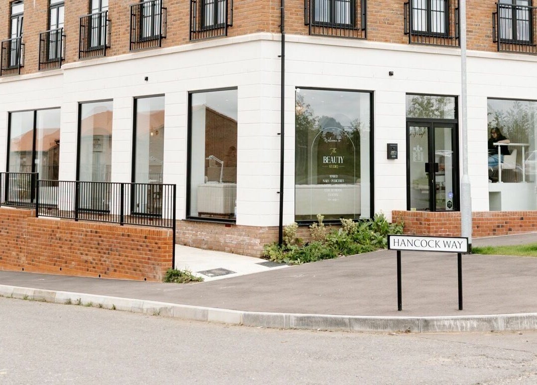 The Beauty Studio exterior view on Hancock Way, Canterbury, England, GB, showcasing modern brick facade.