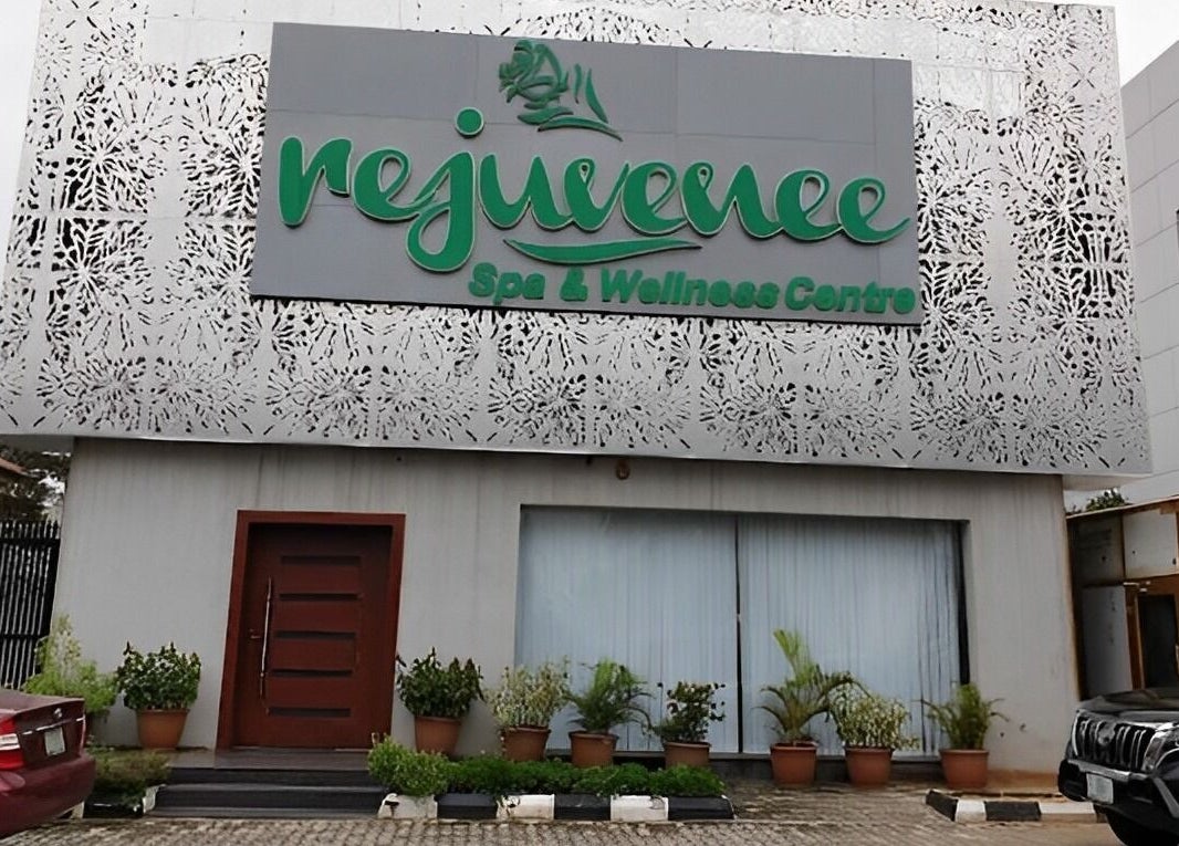Exterior view of Rejuvenee Spa & Wellness Center, Lagos, Lagos, NG, featuring modern design.