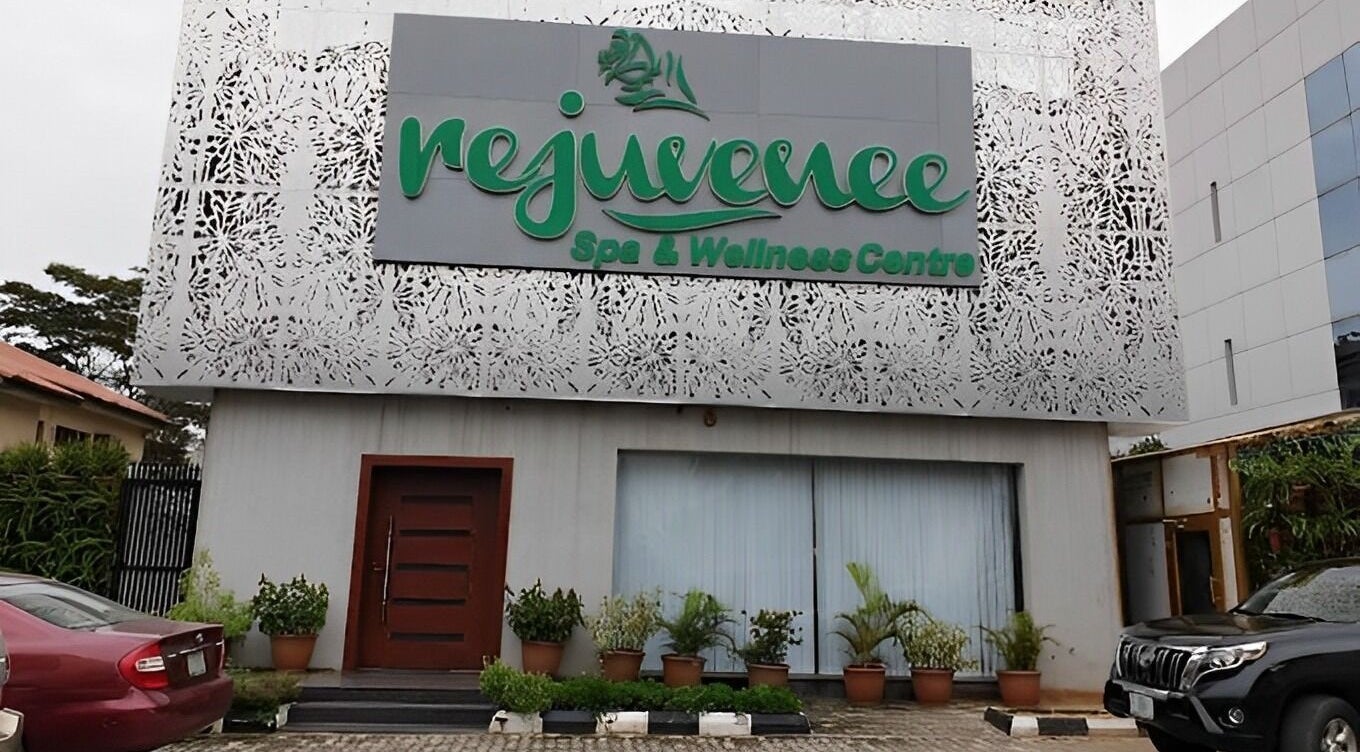 Exterior view of Rejuvenee Spa & Wellness Center, Lagos, Lagos, NG, featuring modern design.