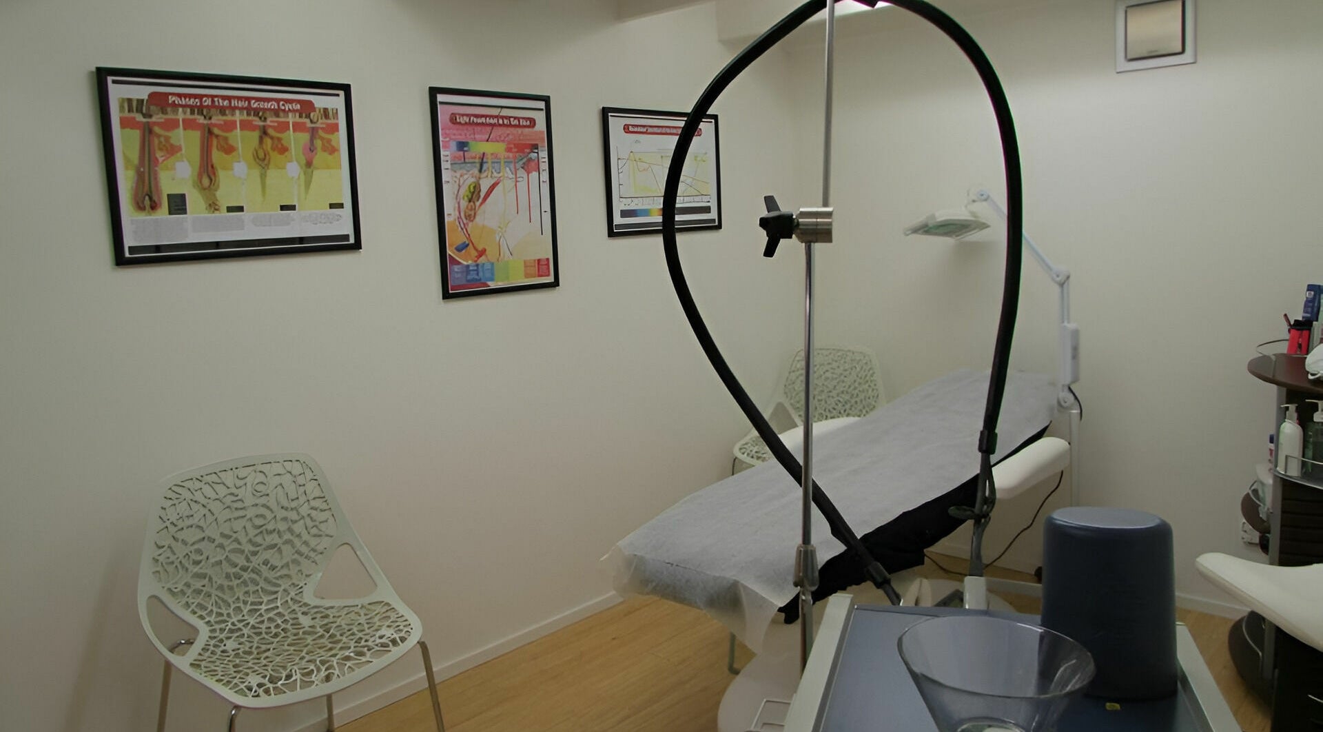 Modern treatment room at Helios Laser Studio, Melbourne, Victoria, AU showcasing professional laser equipment.