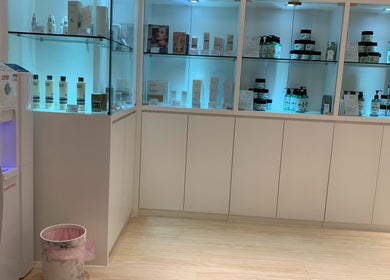 Product display at Luchela Beautique (Central), Hong Kong Island, HK showcasing skincare and wellness items.