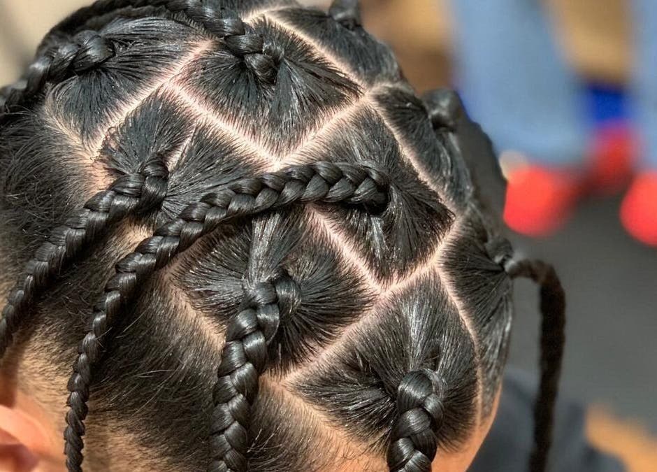 Detailed braid pattern at S Braid Bar - Westfield Liverpool in Liverpool, New South Wales, AU.